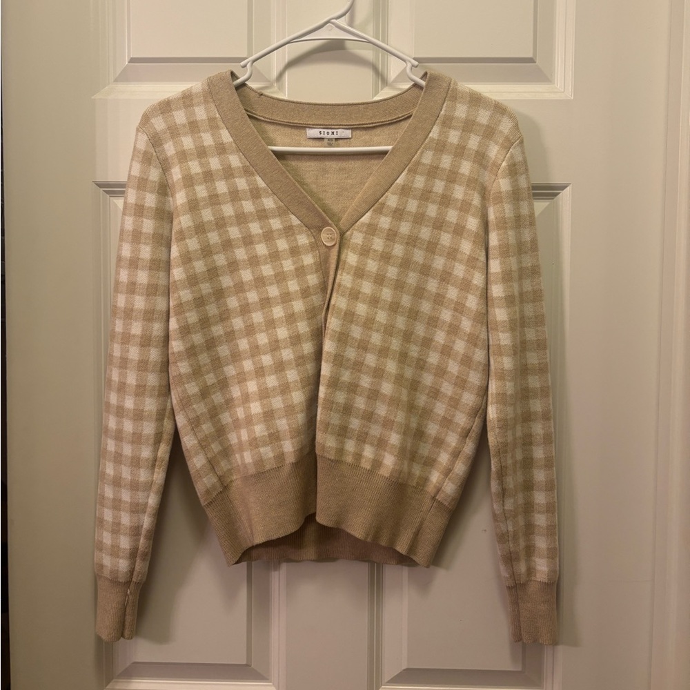 Gingham cardigan